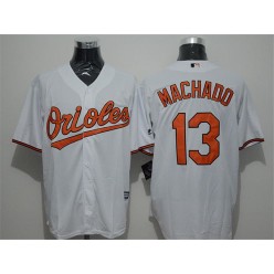 MLB Baltimore Orioles 13 Manny Machado Home White 2015 Cool Base Men Jersey