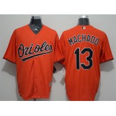 MLB Baltimore Orioles 13 Manny Machado Orange New Cool Base Men Jersey