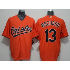 MLB Baltimore Orioles 13 Manny Machado Orange New Cool Base Men Jersey