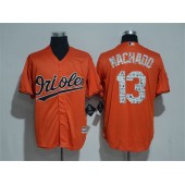 MLB Baltimore Orioles 13 Manny Machado Retired Orange 2017 Spring Training Stitched Majestic Cool Base Men Jersey