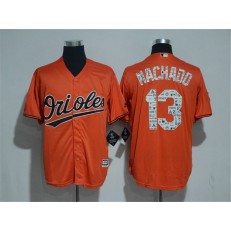 MLB Baltimore Orioles 13 Manny Machado Retired Orange 2017 Spring Training Stitched Majestic Cool Base Men Jersey