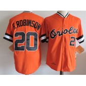 MLB Baltimore Orioles 20 F Robinson Majestic Orange throwback Cool Base Baseball Men Jersey