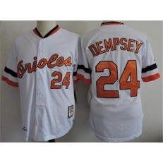 MLB Baltimore Orioles 24 Rick Dempsey White 1983 Majestic Cooperstown Home Cool Base Men Jersey
