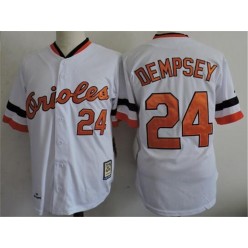 MLB Baltimore Orioles 24 Rick Dempsey White 1983 Majestic Cooperstown Home Cool Base Men Jersey