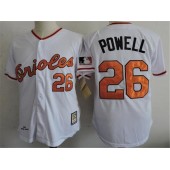 MLB Baltimore Orioles 26 Boog Powell White 1969 Majestic Cooperstown Home Cool Base Baseball Men Jersey