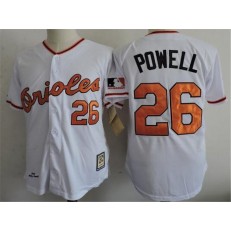 MLB Baltimore Orioles 26 Boog Powell White 1969 Majestic Cooperstown Home Cool Base Baseball Men Jersey