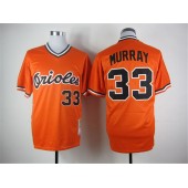 MLB Baltimore Orioles 33 Eddie Murray 1982 Orange Throwback Cool Base Men Jersey
