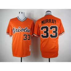 MLB Baltimore Orioles 33 Eddie Murray 1982 Orange Throwback Cool Base Men Jersey