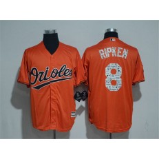 MLB Baltimore Orioles 8 Cal Ripken Retired Orange 2017 Spring Training Stitched Majestic Cool Base Men Jersey