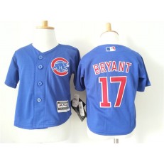 MLB Chicago Cubs 17 Kris Bryant Blue Cool Base Toddler Jersey
