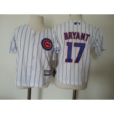 MLB Chicago Cubs 17 Kris Bryant White Toddler Jersey