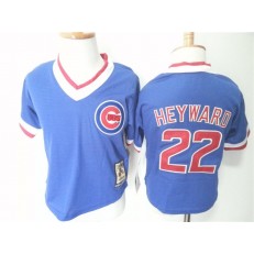 MLB Chicago Cubs 22 Jason Heyward Blue Pullover Toddler Jersey