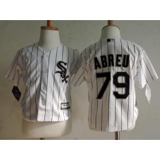 MLB Chicago White Sox 79 Jose Abreu White With Black Pinstripe Toddler Jersey
