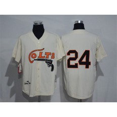 MLB Houston Colt 24 Jimmy Wynn 1964 Cream Throwback Men Jersey