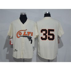 MLB Houston Colt 35 Joe Morgan 1964 Cream Throwback Men Jersey