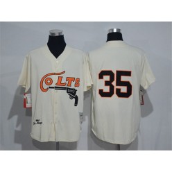 MLB Houston Colt 35 Joe Morgan 1964 Cream Throwback Men Jersey