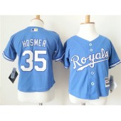 MLB Kansas City Royals 35 Eric Hosmer Light Blue Alternate Cool Base Toddler Jersey