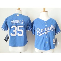MLB Kansas City Royals 35 Eric Hosmer Light Blue Alternate Cool Base Toddler Jersey