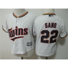 MLB Minnesota Twins 22 Miguel Sano White Home Cool Base Toddler Jersey