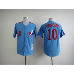 MLB Montreal Expos 10 Andre Dawson 1982 Blue Throwback Men Jersey