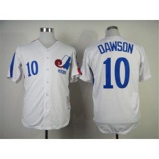 MLB Montreal Expos 10 Andre Dawson 1982 White Throwback Men Jersey