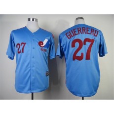 MLB Montreal Expos 27 Vladimir Guerrero 1982 Blue Throwback Men Jersey