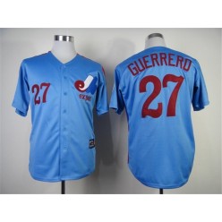 MLB Montreal Expos 27 Vladimir Guerrero 1982 Blue Throwback Men Jersey