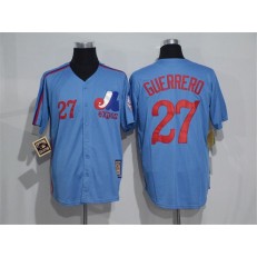 MLB Montreal Expos 27 Vladimir Guerrero 1982 Royal Blue Majestic Cool Base Cooperstown Collection Player Men Jersey