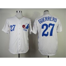MLB Montreal Expos 27 Vladimir Guerrero 1982 White Throwback Men Jersey