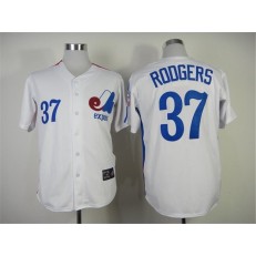 MLB Montreal Expos 37 Steve Rodgers 1982 White Throwback Men Jersey