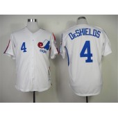 MLB Montreal Expos 4 Delino DeShields 1982 White Throwback Men Jersey