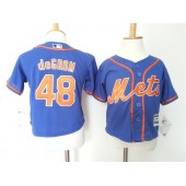 MLB New York Mets 48 Jacob DeGrom Blue Alternate Home Cool Base Toddler Jersey