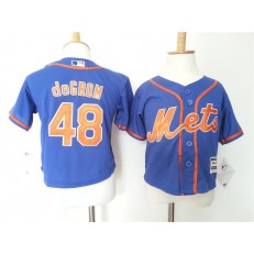 MLB New York Mets 48 Jacob DeGrom Blue Alternate Home Cool Base Toddler Jersey