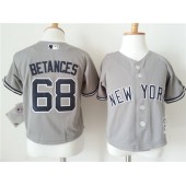 MLB New York Yankees 68 Dellin Betances Grey Cool Base Toddler Jersey
