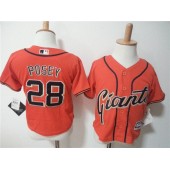 MLB San Francisco Giants 28 Buster Posey Orange Cool Base Toddler Jersey
