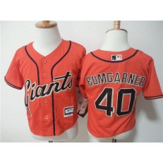 MLB San Francisco Giants 40 Madison Bumgarner Orange Cool Base Toddler Jersey