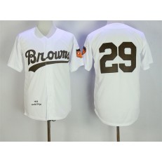 MLB St. Louis Browns 29 Satchel Paige White Mitchell and Ness 1953 Throwback Stitched Men Jersey