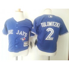 MLB Toronto Blue Jays 2 Troy Tulowitzki Blue Cool Base Toddler Jersey