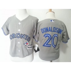 MLB Toronto Blue Jays 20 Josh Donaldson Grey Cool Base Toddler Jersey