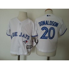 MLB Toronto Blue Jays 20 Josh Donaldson White Cool Base Toddler Jersey