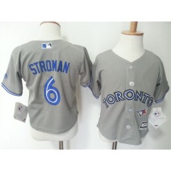 MLB Toronto Blue Jays 6 Marcus Stroman Grey Cool Base Toddler Jersey
