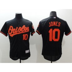 MLB Baltimore Orioles 10 Adam Jones Black Flexbase Authentic Collection Stitched Men Jersey