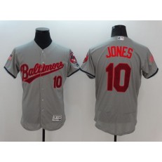 MLB Baltimore Orioles 10 Adam Jones Gray Fashion Stars & Stripes 2016 Flexbase Independence Day Men Jersey