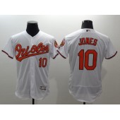 MLB Baltimore Orioles 10 Adam Jones White Flexbase Authentic Collection Stitched Men Jersey