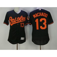 MLB Baltimore Orioles 13 Manny Machado Black Flexbase Authentic Collection Stitched Men Jersey