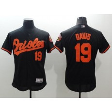 MLB Baltimore Orioles 19 Chris Davis Black Flexbase Authentic Collection Stitched Men Jersey