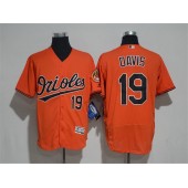 MLB Baltimore Orioles 19 Chris Davis Orange Flexbase Authentic Collection Stitched Men Jersey