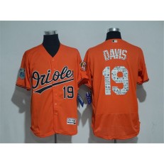 MLB Baltimore Orioles 19 Chris Davis Retired Orange 2017 Spring Training Stitched Majestic Flex Base Men Jersey