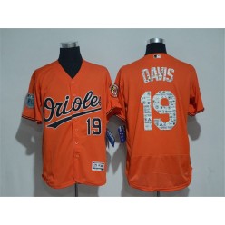 MLB Baltimore Orioles 19 Chris Davis Retired Orange 2017 Spring Training Stitched Majestic Flex Base Men Jersey