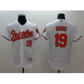 MLB Baltimore Orioles 19 Chris Davis White Flexbase Authentic Collection Stitched Men Jersey